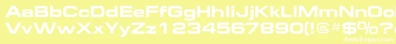 フォントFederation2 – 黄色い背景に白い文字