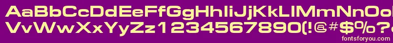 Weitere Informationen zur Federation2-Schriftart Federation2-Schriftart – Gelbe Schriften auf violettem Hintergrund