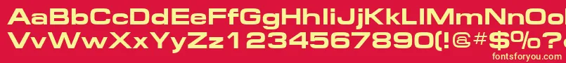 Federation2 Font – Yellow Fonts on Red Background