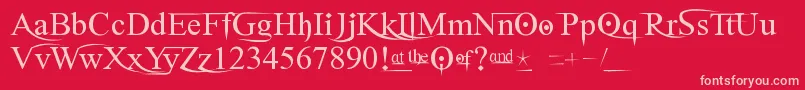 GhostTheory2 Font – Pink Fonts on Red Background