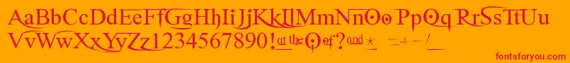 GhostTheory2 Font – Red Fonts on Orange Background