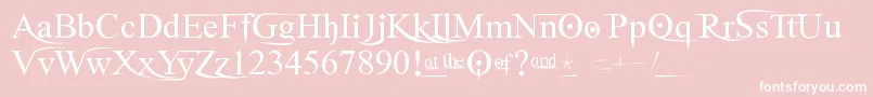 GhostTheory2 Font – White Fonts on Pink Background