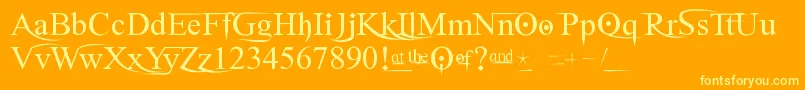 GhostTheory2 Font – Yellow Fonts on Orange Background