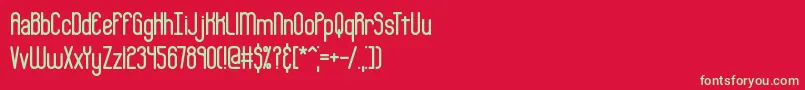Bobcaygr Font – Green Fonts on Red Background