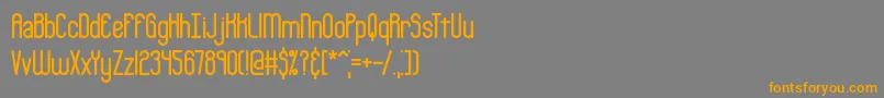 Bobcaygr Font – Orange Fonts on Gray Background