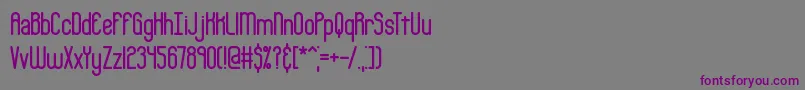 Bobcaygr Font – Purple Fonts on Gray Background