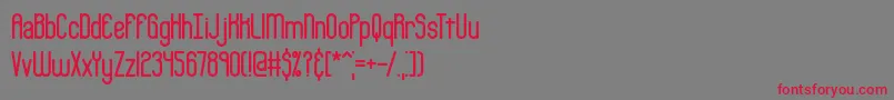 フォントBobcaygr – 赤い文字の灰色の背景