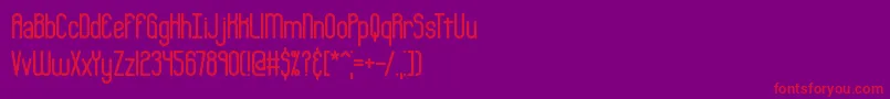 Bobcaygr Font – Red Fonts on Purple Background