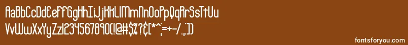 Bobcaygr Font – White Fonts on Brown Background