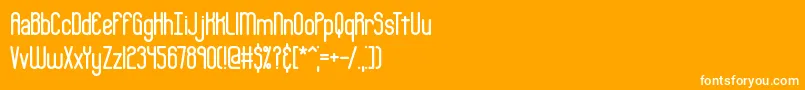 Bobcaygr Font – White Fonts on Orange Background