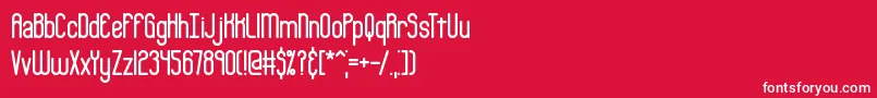 Bobcaygr Font – White Fonts on Red Background