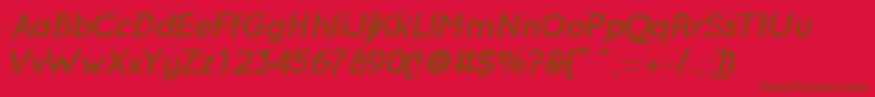 OcieBolditalic Font – Brown Fonts on Red Background