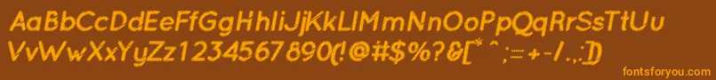 OcieBolditalic Font – Orange Fonts on Brown Background