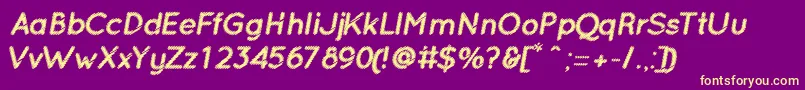 OcieBolditalic Font – Yellow Fonts on Purple Background