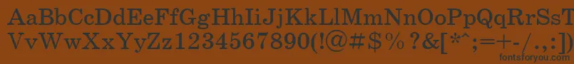 フォントScb1 – 黒い文字が茶色の背景にあります
