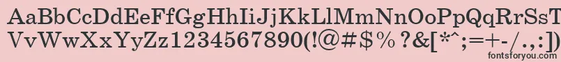フォントScb1 – ピンクの背景に黒い文字