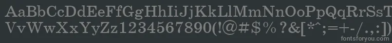 フォントScb1 – 黒い背景に灰色の文字