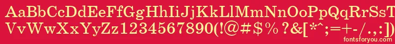 Scb1 Font – Yellow Fonts on Red Background