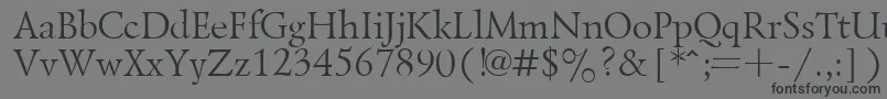 フォントLazurskyPlain.001.001 – 黒い文字の灰色の背景