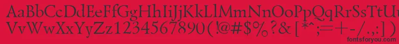 LazurskyPlain.001.001 Font – Black Fonts on Red Background