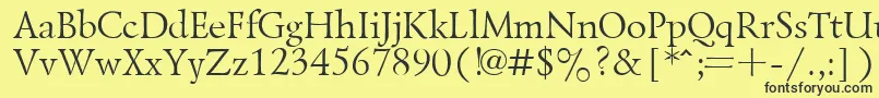 Шрифт LazurskyPlain.001.001 – чёрные шрифты на жёлтом фоне