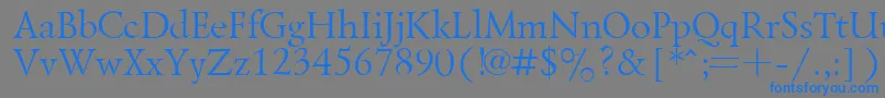 Шрифт LazurskyPlain.001.001 – синие шрифты на сером фоне