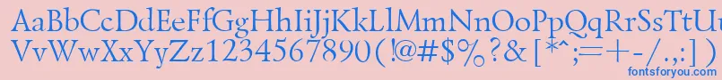 Шрифт LazurskyPlain.001.001 – синие шрифты на розовом фоне
