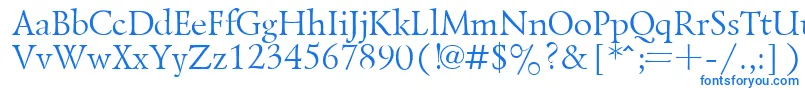 LazurskyPlain.001.001-fontti – siniset fontit valkoisella taustalla