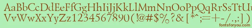 LazurskyPlain.001.001 Font – Brown Fonts on Green Background