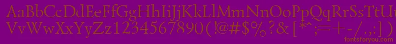 LazurskyPlain.001.001-Schriftart – Braune Schriften auf violettem Hintergrund