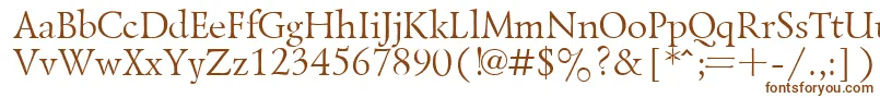 LazurskyPlain.001.001-fontti – ruskeat fontit valkoisella taustalla