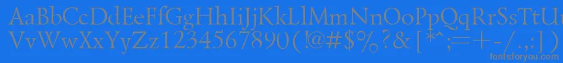 LazurskyPlain.001.001 Font – Gray Fonts on Blue Background