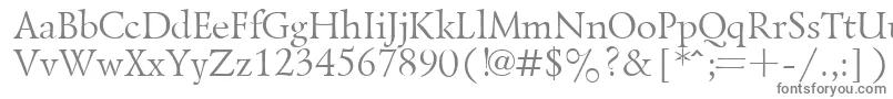 LazurskyPlain.001.001-fontti – harmaat kirjasimet valkoisella taustalla