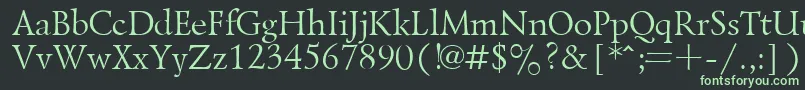 Шрифт LazurskyPlain.001.001 – зелёные шрифты на чёрном фоне