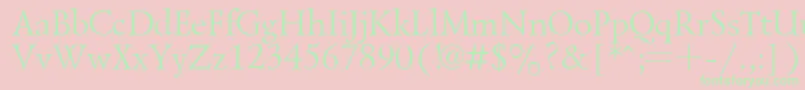 LazurskyPlain.001.001 Font – Green Fonts on Pink Background