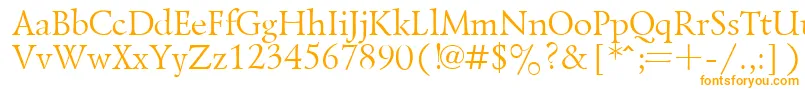 Czcionka LazurskyPlain.001.001 – pomarańczowe czcionki na białym tle