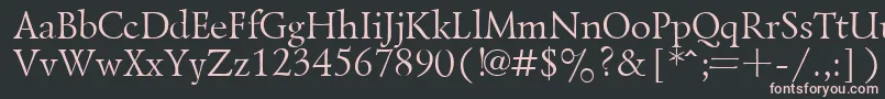 LazurskyPlain.001.001-fontti – vaaleanpunaiset fontit mustalla taustalla
