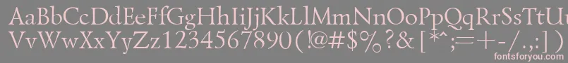 LazurskyPlain.001.001 Font – Pink Fonts on Gray Background