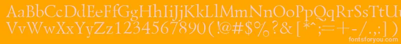 LazurskyPlain.001.001 Font – Pink Fonts on Orange Background