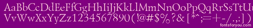 LazurskyPlain.001.001 Font – Pink Fonts on Purple Background