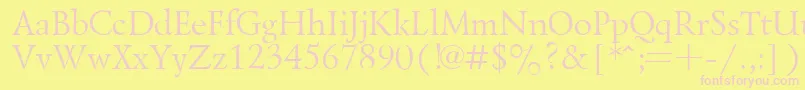 LazurskyPlain.001.001 Font – Pink Fonts on Yellow Background