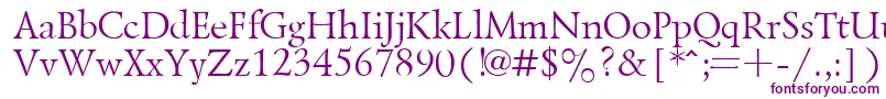 フォントLazurskyPlain.001.001 – 白い背景に紫のフォント