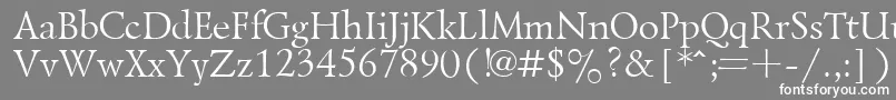 フォントLazurskyPlain.001.001 – 灰色の背景に白い文字