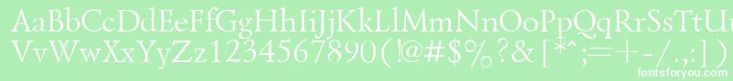 LazurskyPlain.001.001 Font – White Fonts on Green Background