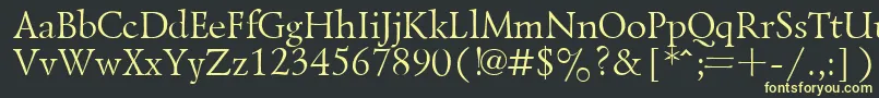 LazurskyPlain.001.001-fontti – keltaiset fontit mustalla taustalla