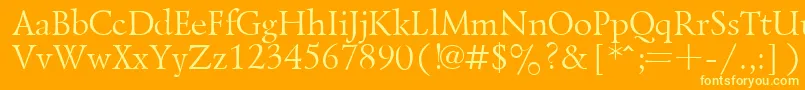 Шрифт LazurskyPlain.001.001 – жёлтые шрифты на оранжевом фоне
