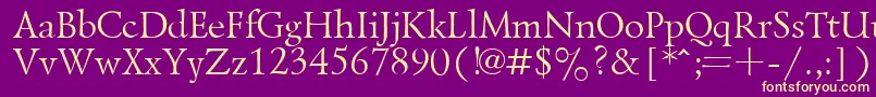 LazurskyPlain.001.001 Font – Yellow Fonts on Purple Background