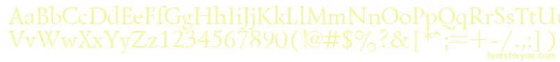 LazurskyPlain.001.001 Font – Yellow Fonts on White Background