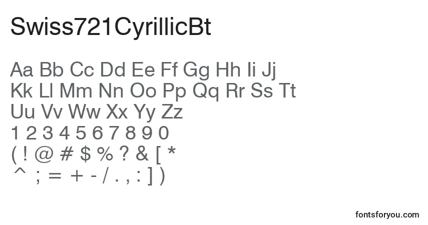 A fonte Swiss721CyrillicBt – alfabeto, números, caracteres especiais