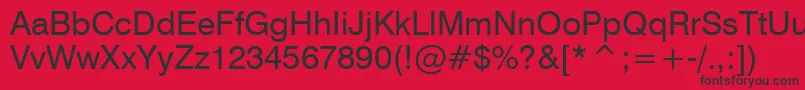 フォントSwiss721CyrillicBt – 赤い背景に黒い文字